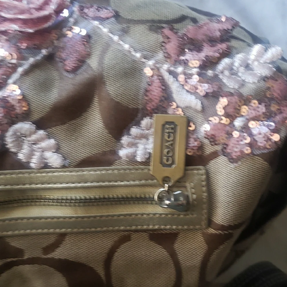 Coach Brown and Pink Travel Bags with Signature Monogram Personally Restored - Picture 7 of 14